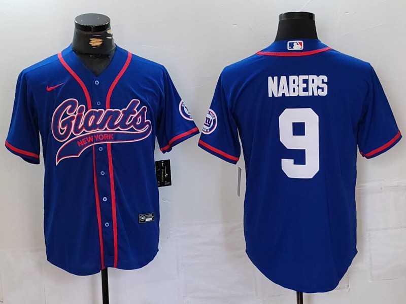 Men's New York Giants #9 Malik Nabers Royal With Patch Cool Base Stitched Baseball Jersey,We sell and wholesale Men's New York Giants #9 Malik Nabers Royal With Patch Cool Base Stitched Baseball Jersey on line form chian!